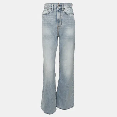 Pre-owned Acne Studios Acne Blue Wash Denim Wide Leg Jeans Xs