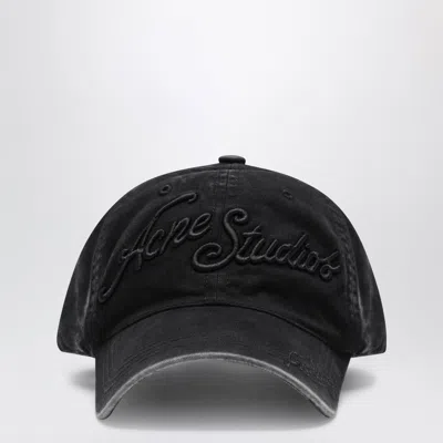 Acne Studios Acne Embroidered Logo Baseball Cap In Black