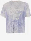 Acne Studios Plaster Print T-shirt In Faded Blue