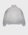 Acne Studios Oversized Turtleneck Sweatshirt Printed Design In Gray