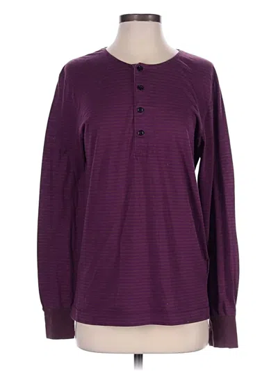 Pre-owned Acne Studios Acne Long Sleeve Henley Shirt In Purple