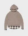 Acne Studios Layered Wool Hoodie In Multi