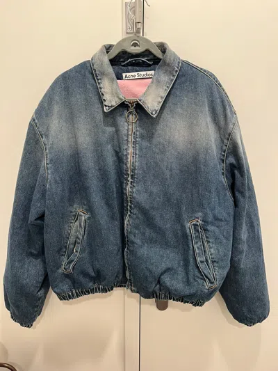 Pre-owned Acne Studios Acne Studio Blue Denim Bomber Jacket