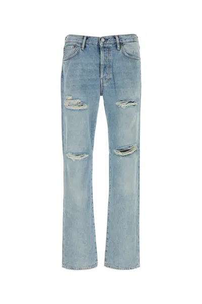 Acne Studios High Waist Straight Leg Denim Jeans In Multi