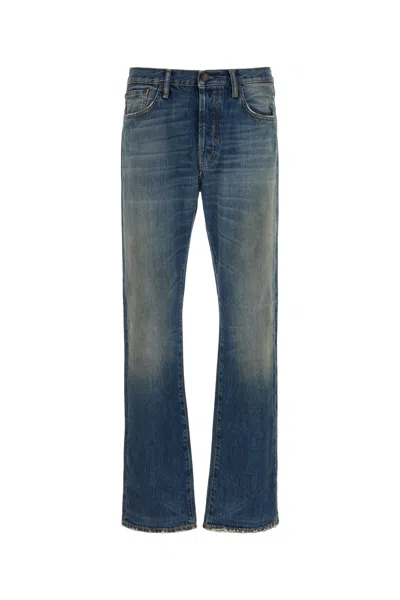 Acne Studios Straight-leg Cotton Jeans In Blue