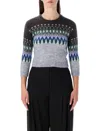 Acne Studios Fairislepattern Wool Sweater In Blue
