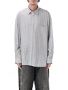 Acne Studios Striped Shirt In Gray