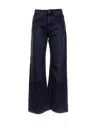 Acne Studios Logo Patch Wide-leg Jeans In Black