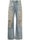 Acne Studios Blue Loose-fit 2021f Jeans In Mid Blue