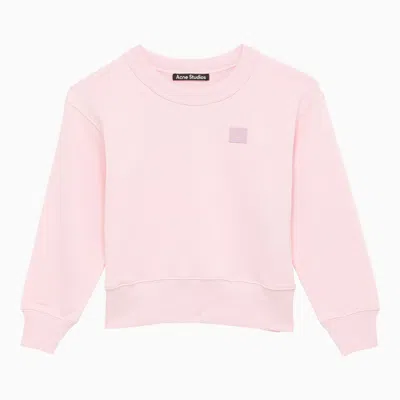 Acne Studios Acne Unisex Crew-neck Cotton Sweatshirt In Pink