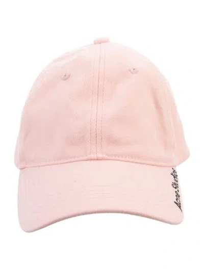 Pre-owned Acne Studios Adjustable Embroidered Baseball Hat In Pink