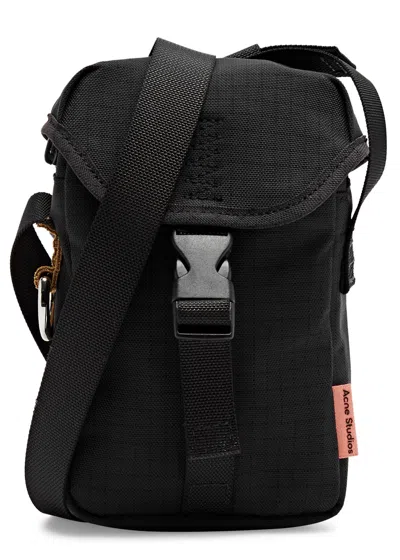 Acne Studios Adyen Canvas Cross-body Bag In Black