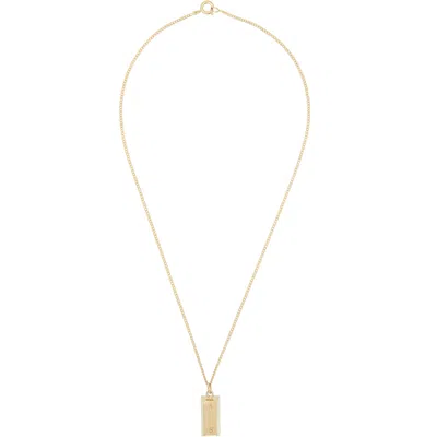 Acne Studios Aldar Necklace In Du0 Semi Matt Gold