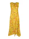 Acne Studios All-over Floral Printed Dress In Yellow
