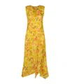 Acne Studios All-over Floral Printed Dress In Yellow