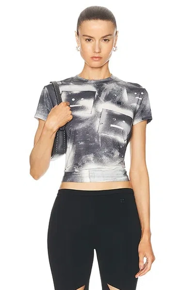 Acne Studios All Over Paint Face Shirt In Black & White