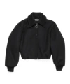 Acne Studios Womens Owelle Bomber Padded Wool-blend Felt Jacket Black In Black