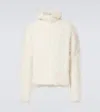 Acne Studios Alpaca Blend Hooded Sweatshirt Men In White