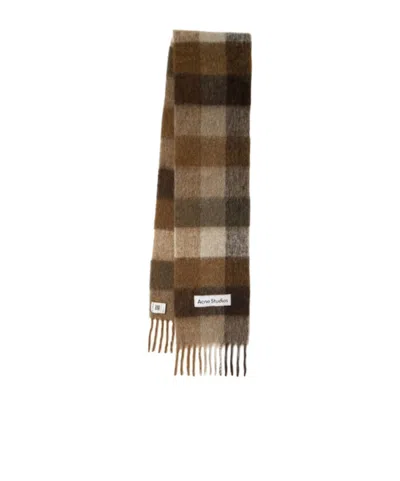 Acne Studios Alpaca Blend Scarf In Brown