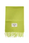Acne Studios Green Fringe Alpaca Scarf