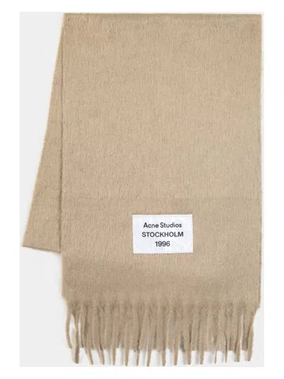 Acne Studios Fn Ux Scar000401 Scarf In Beige