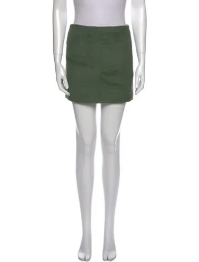 Pre-owned Acne Studios Alpaca Mini Skirt In Green