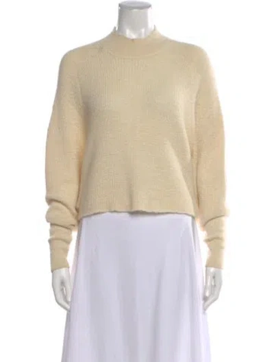 Pre-owned Acne Studios Alpaca Mock Neck Sweater In Neutral