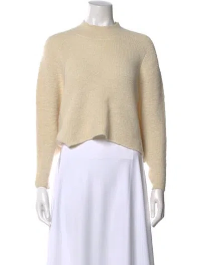 Pre-owned Acne Studios Alpaca Mock Neck Sweatshirt In Neutral