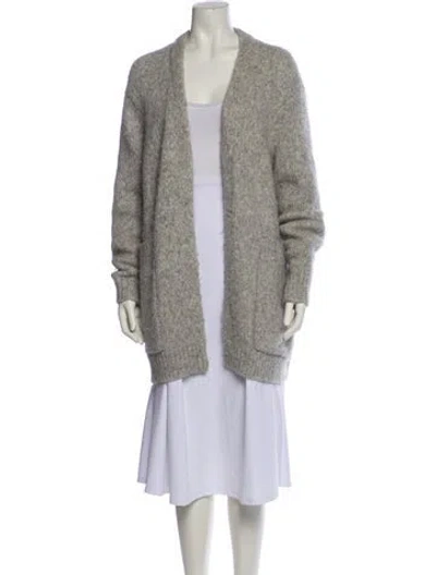 Pre-owned Acne Studios Alpaca Open Front Sweater In Gray