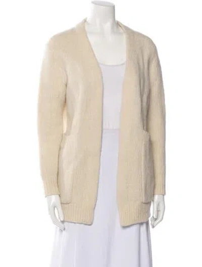 Pre-owned Acne Studios Alpaca Open Front Sweater In Yellow