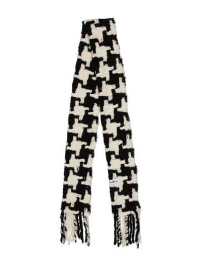 Pre-owned Acne Studios Alpaca Printed Scarf In Black