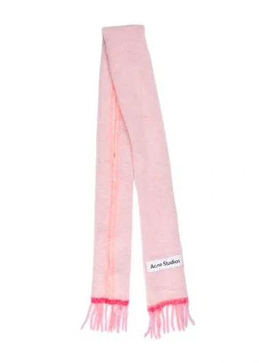 Pre-owned Acne Studios Alpaca Printed Scarf W/ Tags In Pink