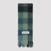 Acne Studios Alpaca Wool Blend Checkered Pattern Scarf