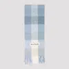 Acne Studios Alpaca Wool Blend Checkered Pattern Scarf
