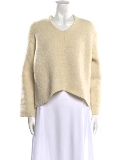 Pre-owned Acne Studios Alpaca Scoop Neck Sweater In Neutral