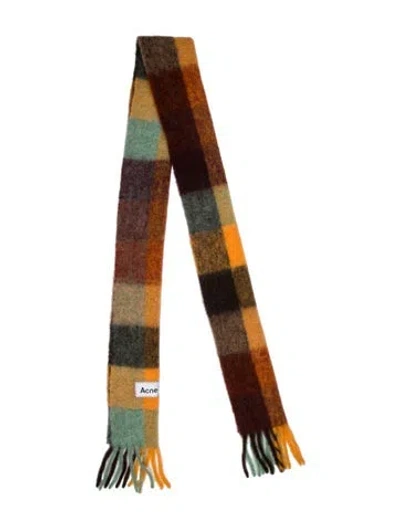 Pre-owned Acne Studios Alpaca Striped Scarf In Blue