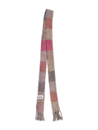Pre-owned Acne Studios Alpaca Striped Scarf In Grey