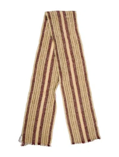 Pre-owned Acne Studios Alpaca Striped Scarf In Neutral