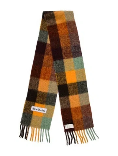 Pre-owned Acne Studios Alpaca Striped Scarf In Neutral