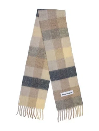 Pre-owned Acne Studios Alpaca Striped Scarf In Neutral