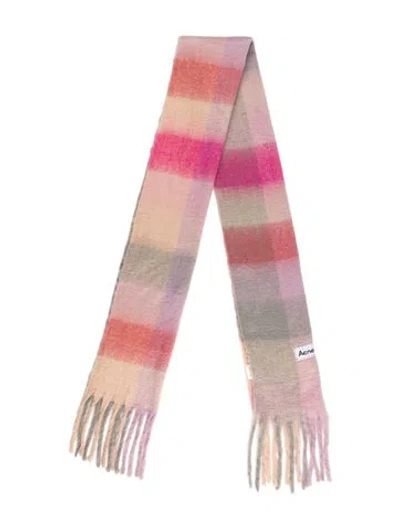 Pre-owned Acne Studios Alpaca Striped Scarf In Pink
