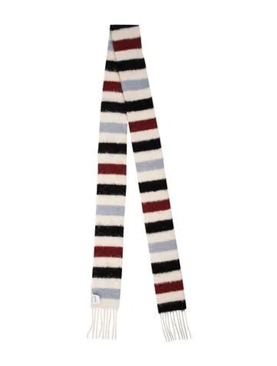 Pre-owned Acne Studios Alpaca Striped Scarf In Red