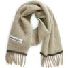 Acne Studios Vally Alpaca-blend Scarf In Beige/grey
