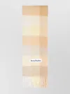 Acne Studios Alpaca Wool Blend Checkered Pattern Scarf In Neutral