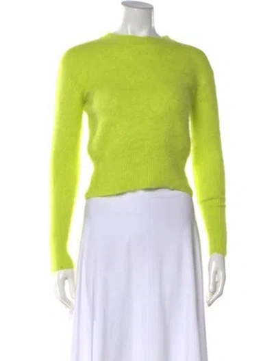 Pre-owned Acne Studios Angora Crew Neck Sweater In Green