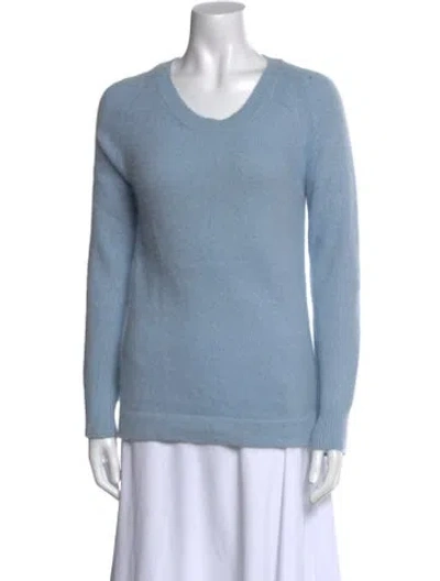 Pre-owned Acne Studios Angora Scoop Neck Sweater In Blue