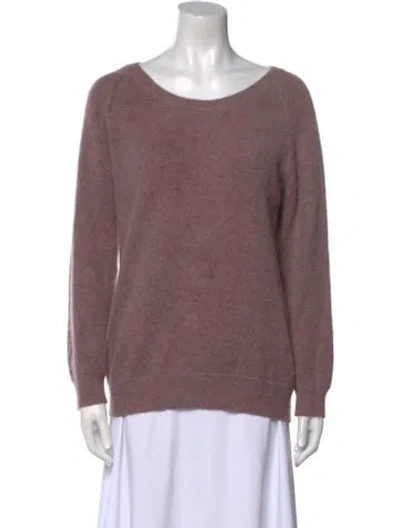Pre-owned Acne Studios Angora Scoop Neck Sweater In Purple
