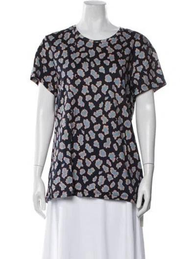 Pre-owned Acne Studios Animal Print Crew Neck T-shirt W/ Tags In Blue