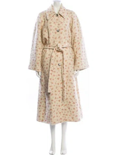 Pre-owned Acne Studios Animal Print Faux Fur Coat In Neutral