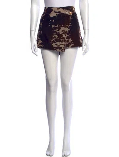 Pre-owned Acne Studios Animal Print Mini Skirt In Blue